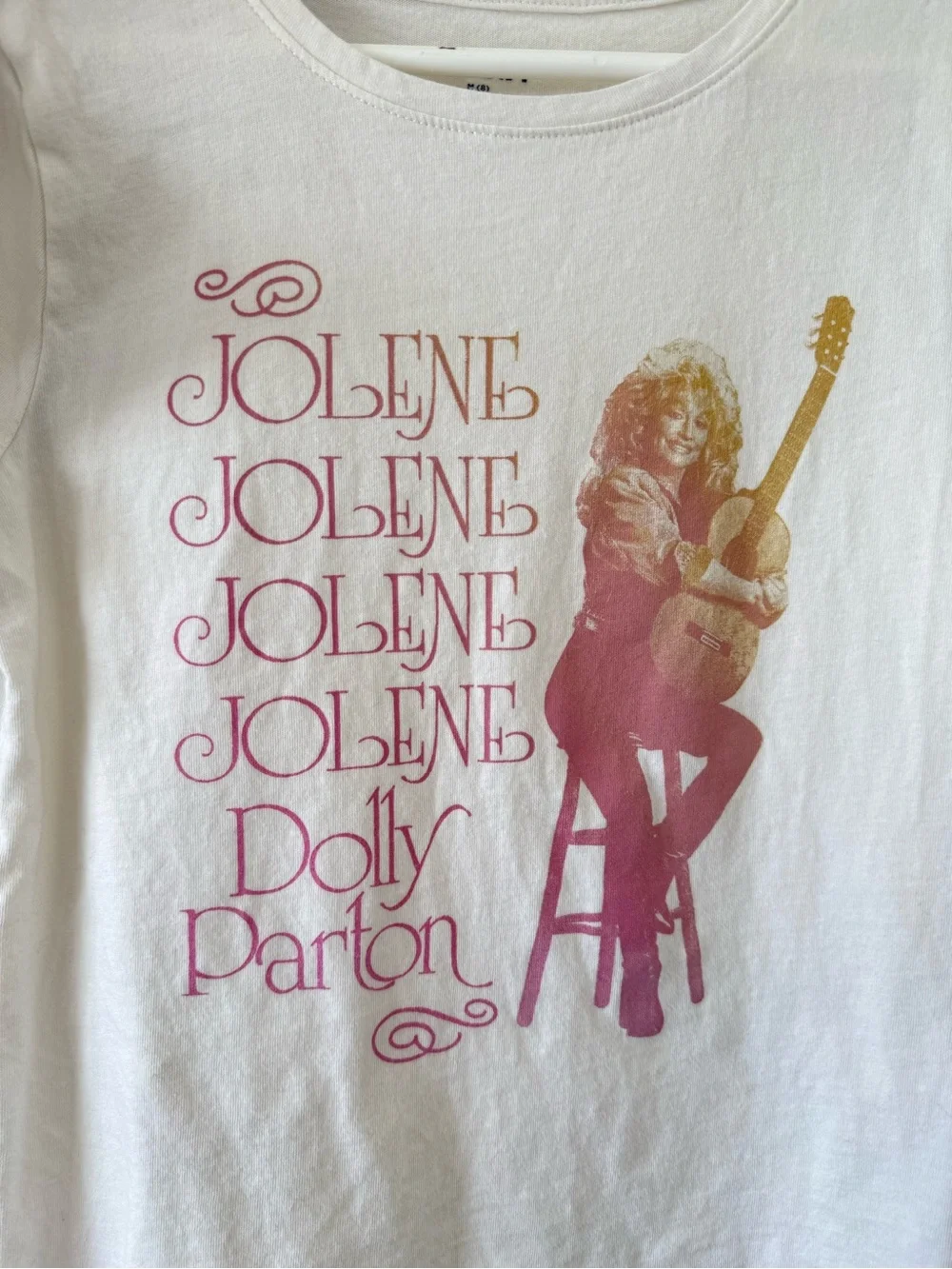 Girl’s Old Navy Dolly Parton Jolene Short Sleeve Graphic Tee Size 8